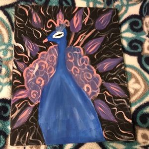 Abstract peacock painting
